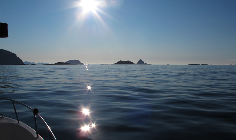 Beatiful and calm day fishing Tromsoe north of Norway
